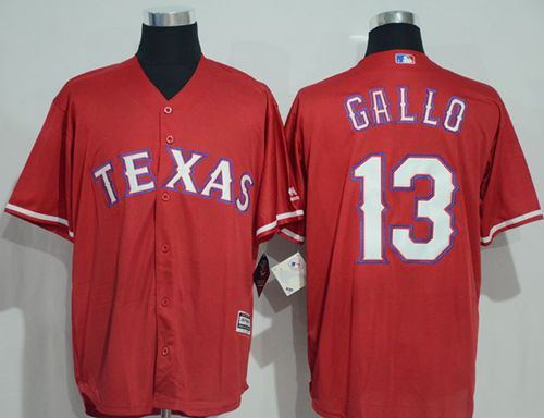 Rangers #13 Joey Gallo Red New Cool Base Stitched MLB Jersey